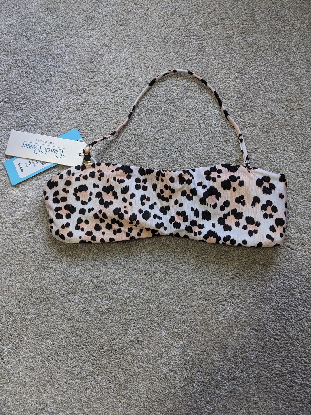 Beach Bunny Leopard Bandeau Swim Top
